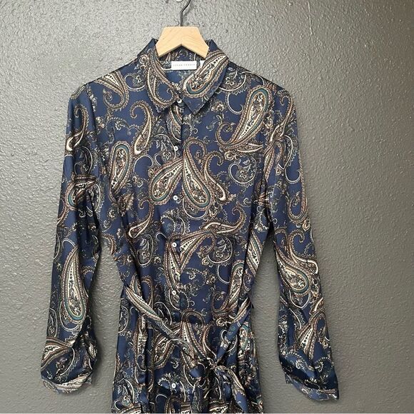 Susan Graver Regular Printed Woven Button-Front Duster w/ Belt - Picture 5 of 16